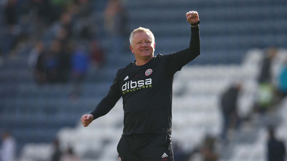 Sheffield United manager Chris Wilder celebrates