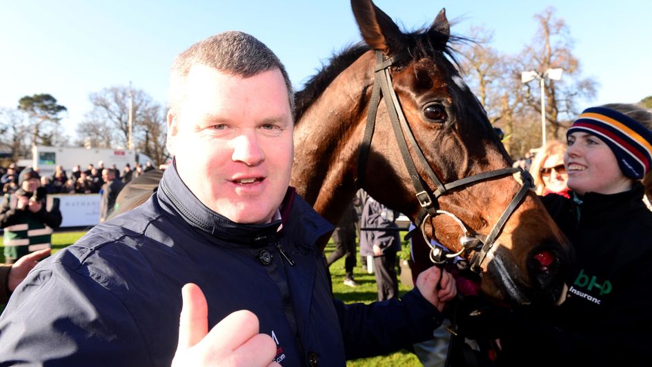 Gordon Elliott celebrates with Apple's Jade