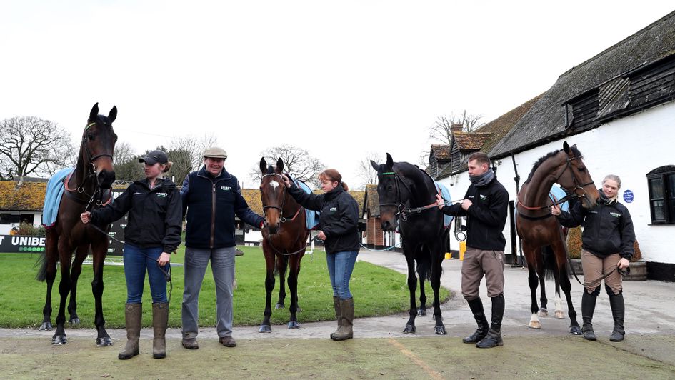 Nicky Henderson's Champion Hurdle options (left to right: Epatante, Verdana Blue, Call Me Lord and Pentland Hills)
