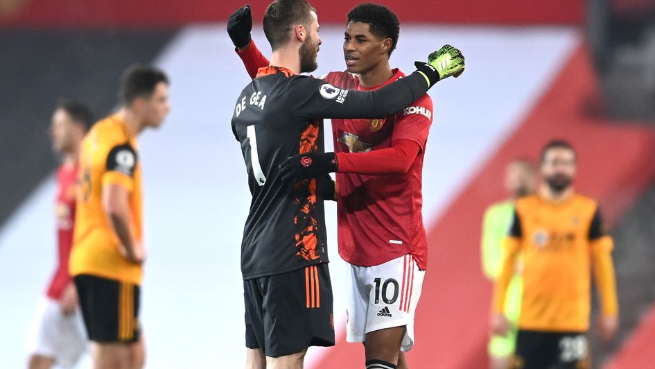 Marcus Rashford's stoppage-time strike gave Manchester United a 1-0 win over Wolves on Tuesday.