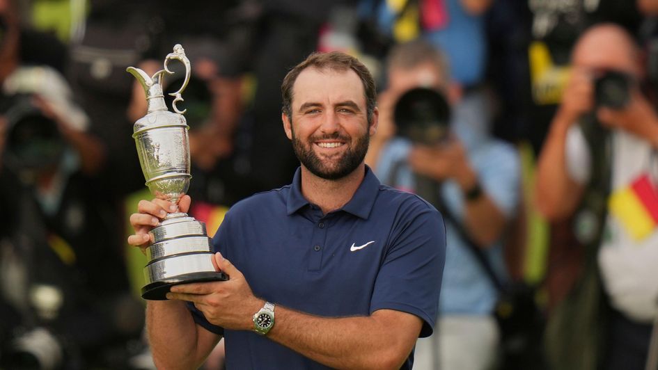 Scottie Scheffler with the Claret Jug