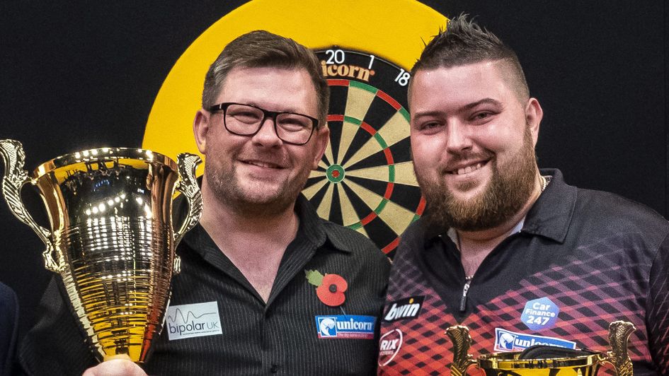 James Wade and Michael Smith after the climax of the World Series of Darts Finals (Picture: PDC/Michael Braunschadel)