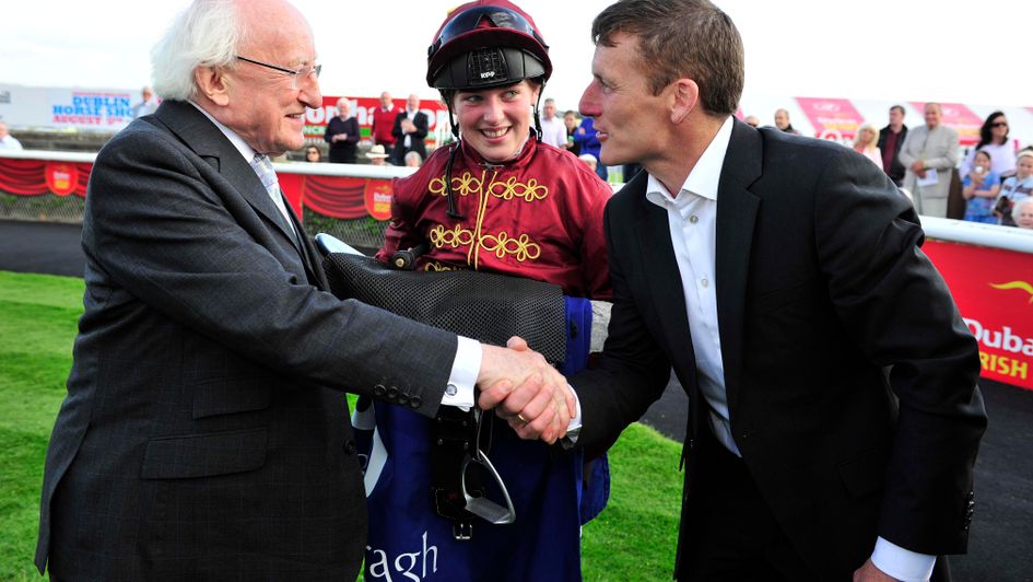 Trainer Johnny Murtagh (right)