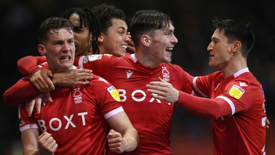 Nottingham Forest celebrate during victory over QPR