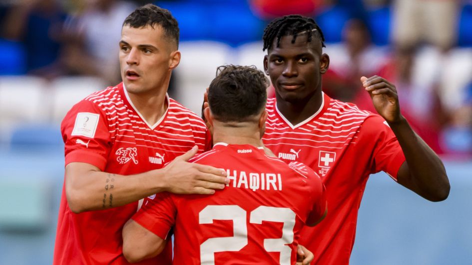 Switzerland saw off Cameroon thanks to a goal from Breel Embolo (right)