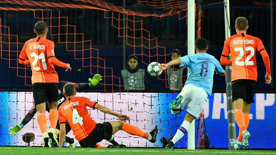 Ilkay Gundogan finds the net for Manchester City