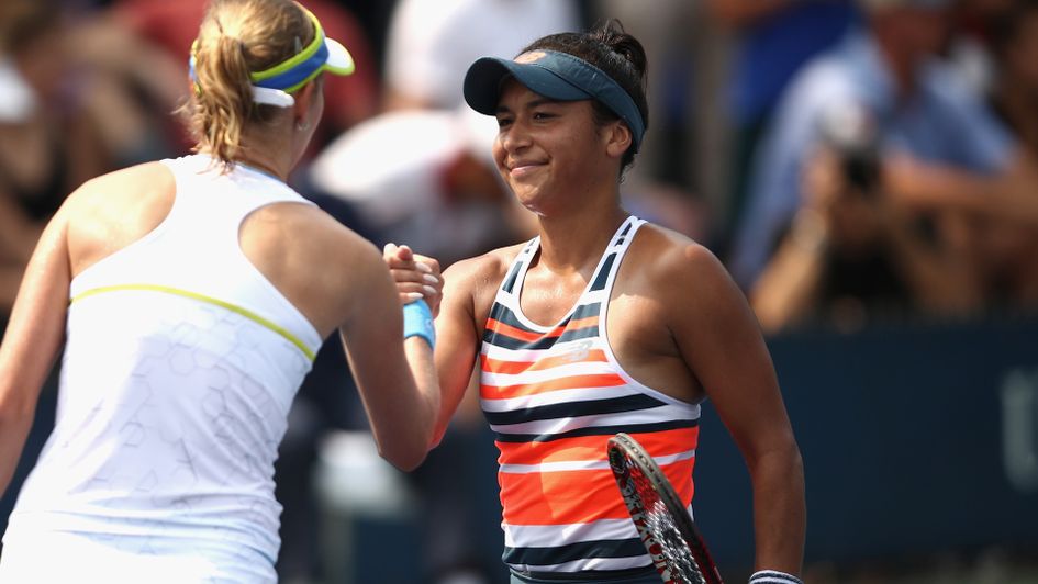 Heather Watson celebrates