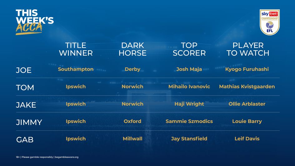 CHAMPIONSHIP SELECTIONS