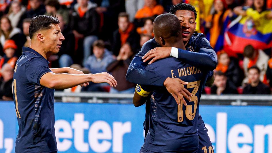 Enner Valencia and Ecuador celebrate
