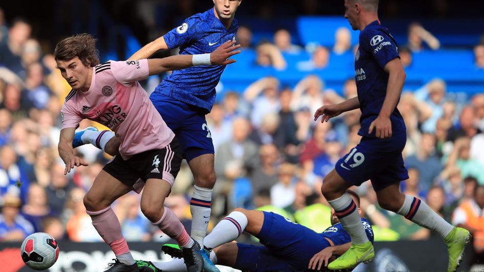 Caglar Soyuncu: Leicester defender in action against Chelsea