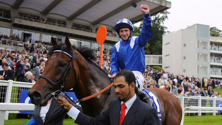 Paul Hanagan celebrates on Mukhadram