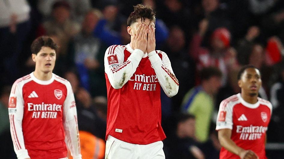 Kai Havertz reacts during Arsenal's defeat to Southampton
