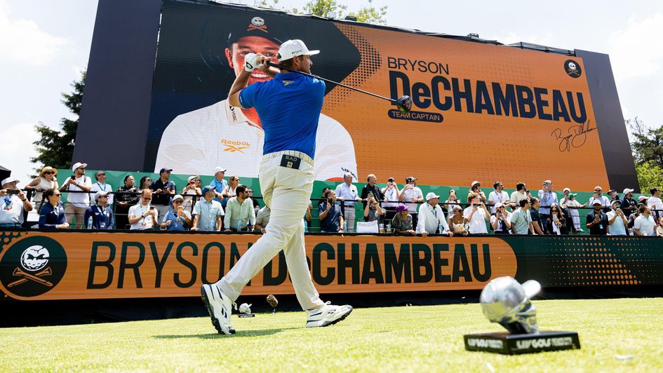 Bryson DeChambeau tees off in Mexico