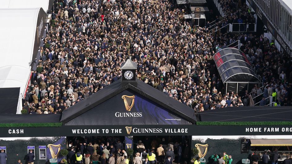 Racegoers flock to the Guinness Village