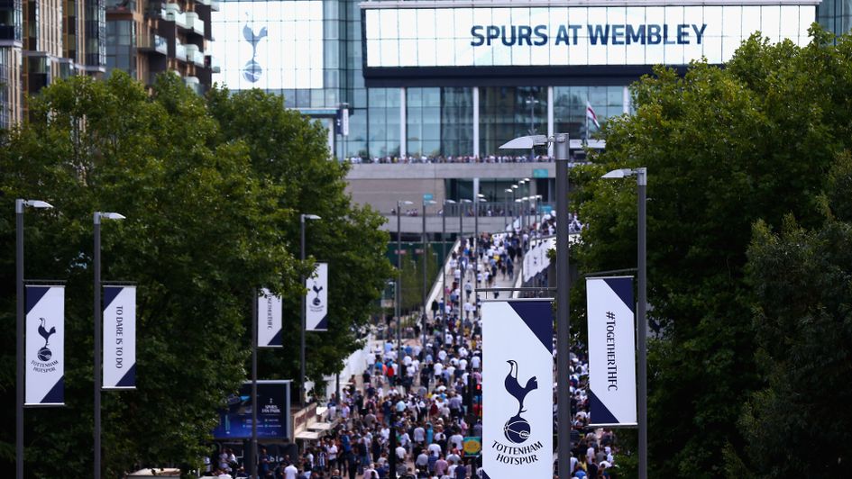 Tottenham fans at Wembley