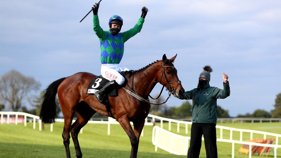 Derek O'Connor celebrates on Kilcruit