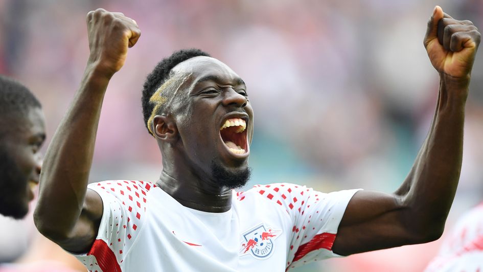 Jean-Kevin Augustin celebrates a goal