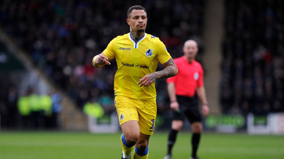 Celebrations for Bristol Rovers' Jonson Clarke-Harris