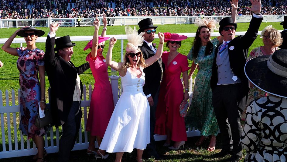 Punters celebrate at Royal Ascot