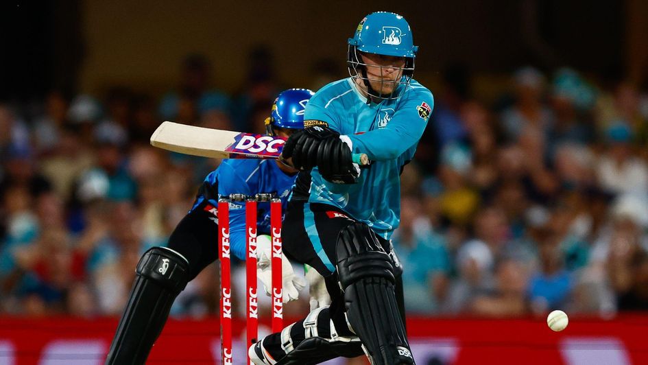 Tom Alsop batting in the Big Bash