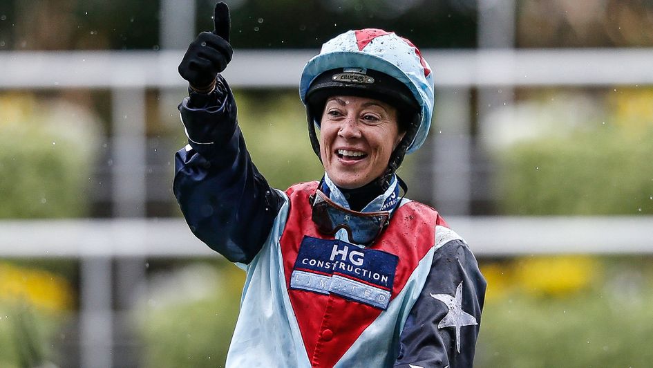 Hayley Turner celebrates at Ascot