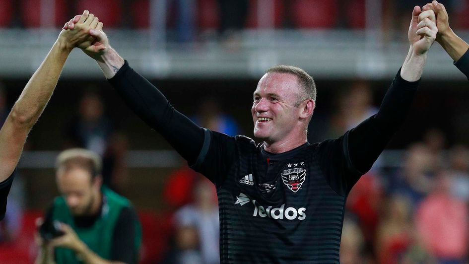 Wayne Rooney celebrates for DC United