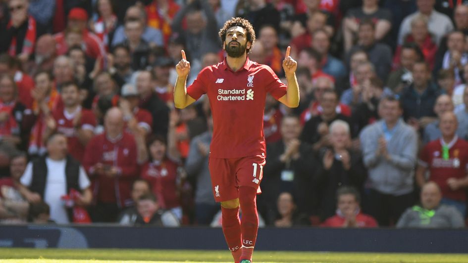 Mohamed Salah celebrates another goal for Liverpool