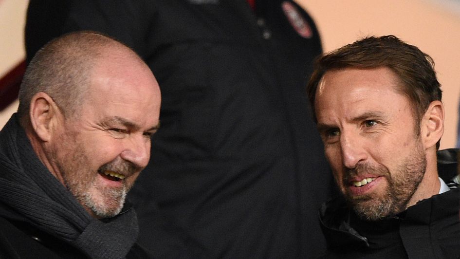 Scotland boss Steve Clarke and England manager Garet Southgate