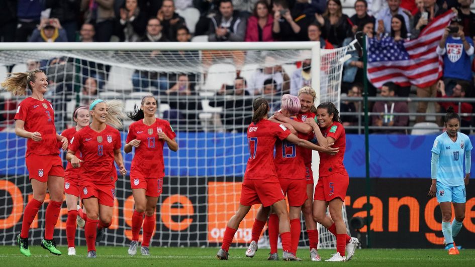 Celebrations for the USA against Thailand