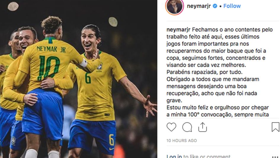 Neymar explained his injury situation on Instagram - how goods your Portuguese?