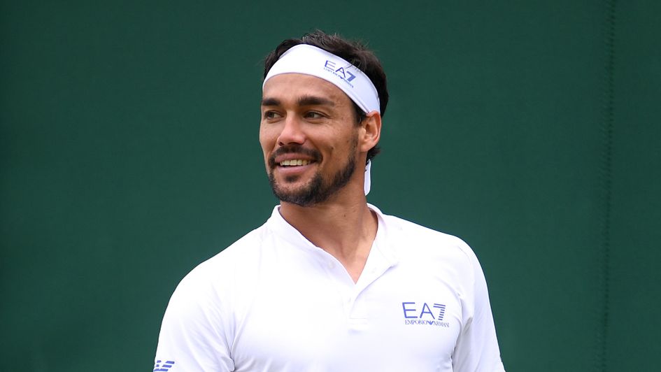 Fabio Fognini at Wimbledon