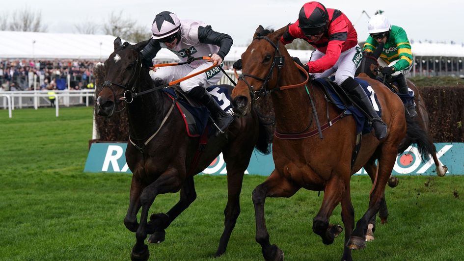 Gerri Colombe (left) wins the Aintree Bowl