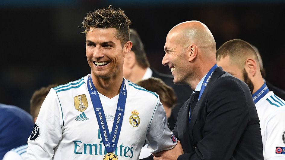 Cristiano Ronaldo with Zinedine Zidane
