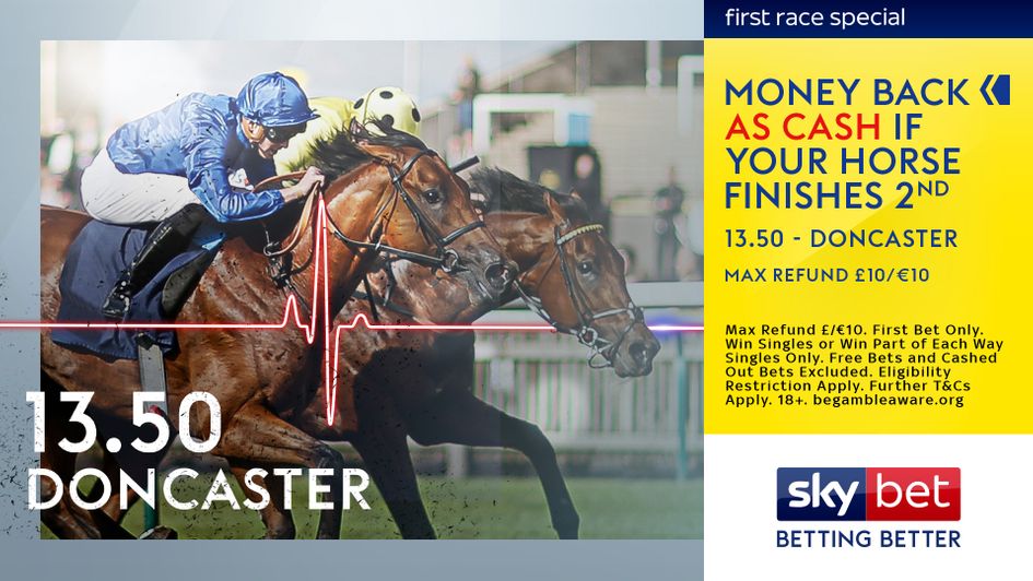 It's cash back with Sky Bet if your horse is 2nd in the 1.50 on Saturday