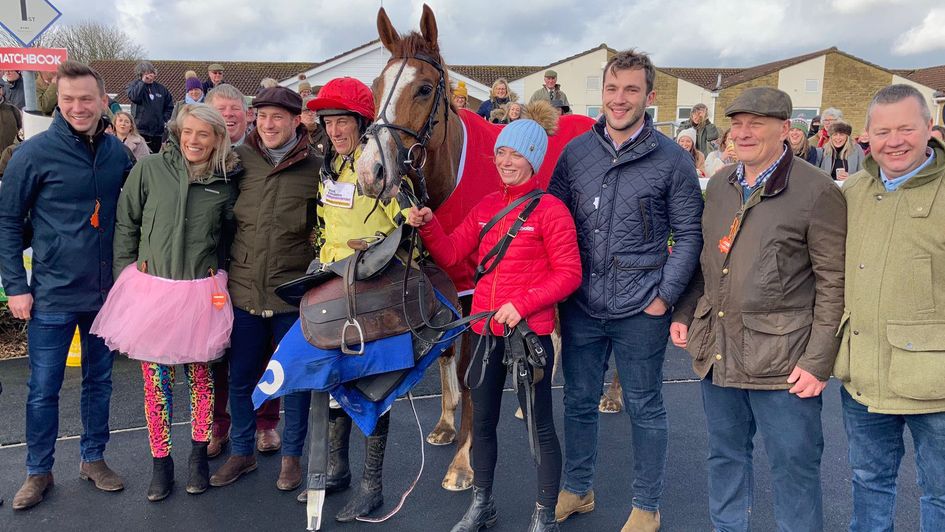 Celebration time for the Farmer's Gamble team