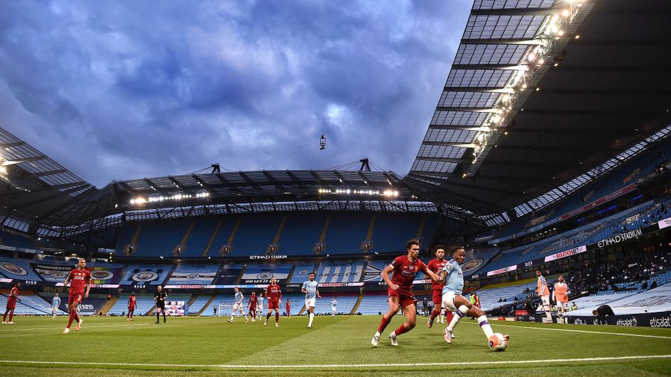 Manchester City v Liverpool was played in an empty stadium