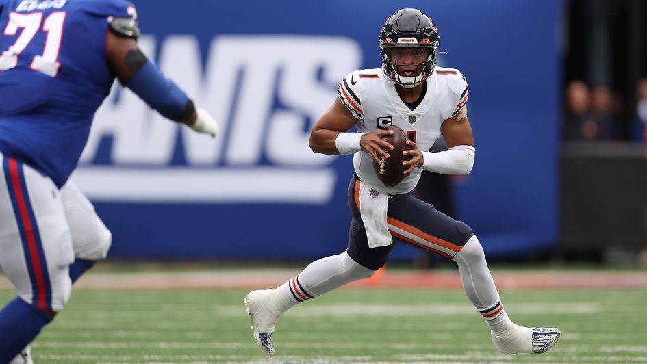 Justin Fields in action for the Chicago Bears