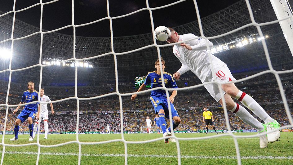Rooney notched against Ukraine as they qualified for the second round of Euro 2012