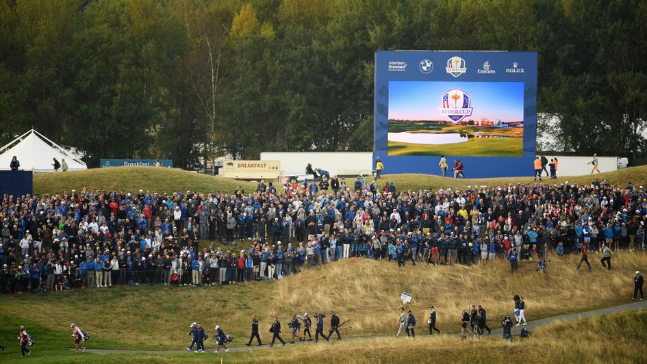 Crowds on day one of the Ryder Cup