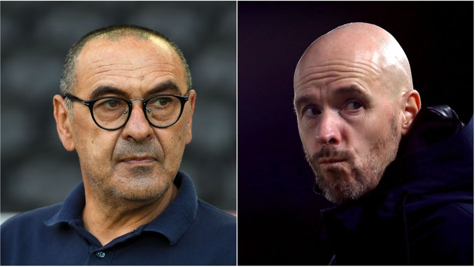Maurizio Sarri (left) and Erik ten Hag are believed to be on Spurs' managerial shortlist