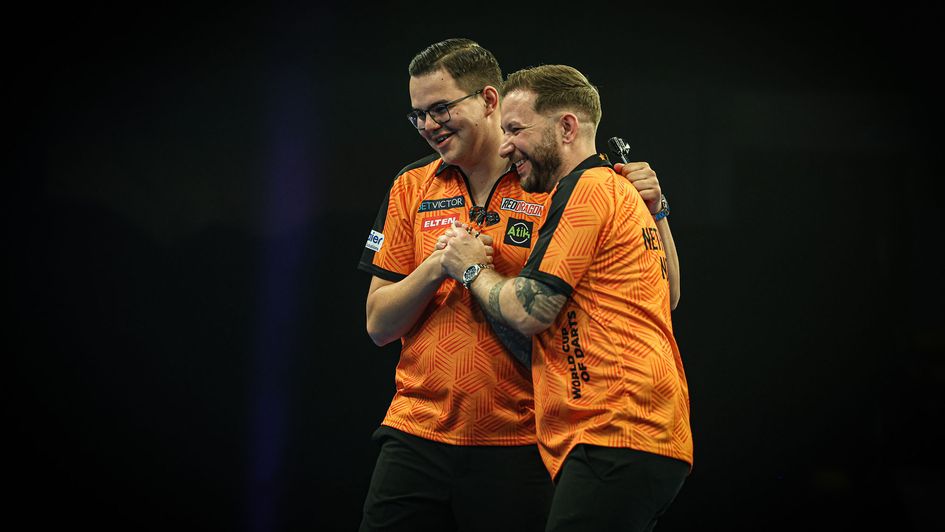 Danny Noppert and Gian van Veen (Picture: Jenny Segers/PDC Europe)