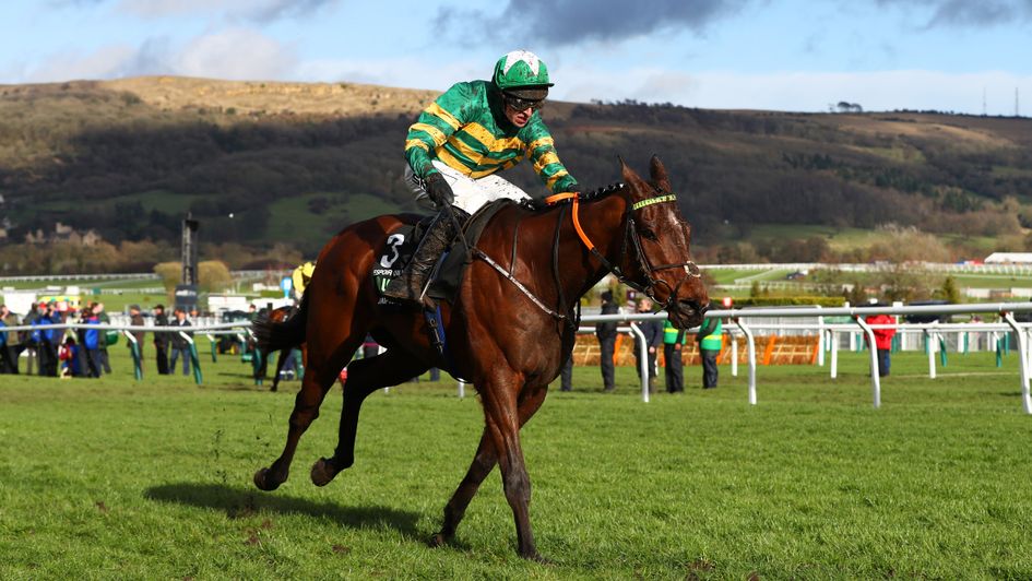 Espoir D'Allen is away and clear in the Unibet Champion Hurdle