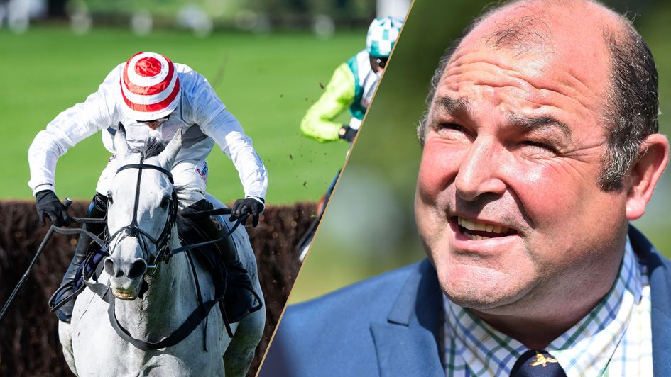 Unexpected Party (left) and trainer Roger Teal