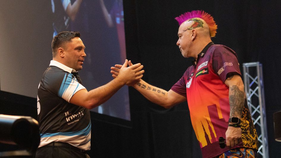 Gerwyn Price and Peter Wright (Picture: Mikal Schlosser/PDC)