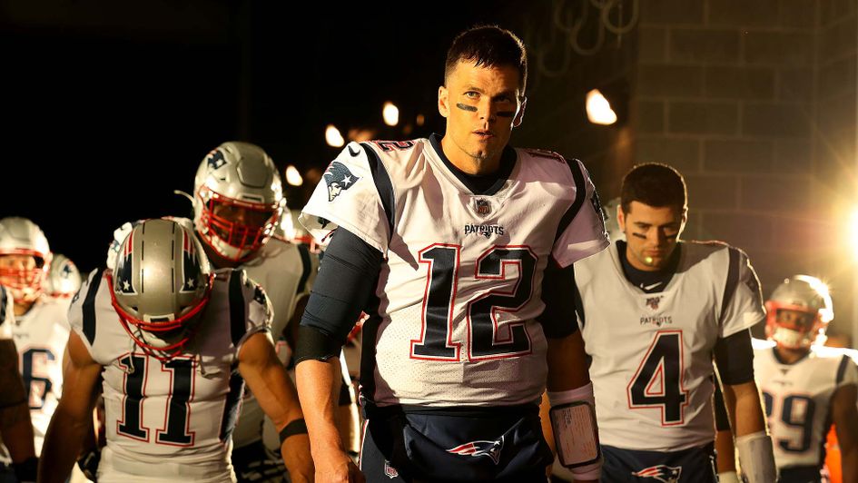 New England Patriots quarterback Tom Brady leading his team