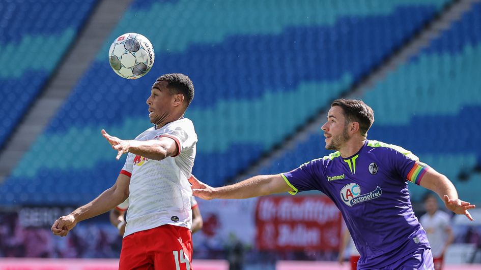 Freiburg in action against Leipzig