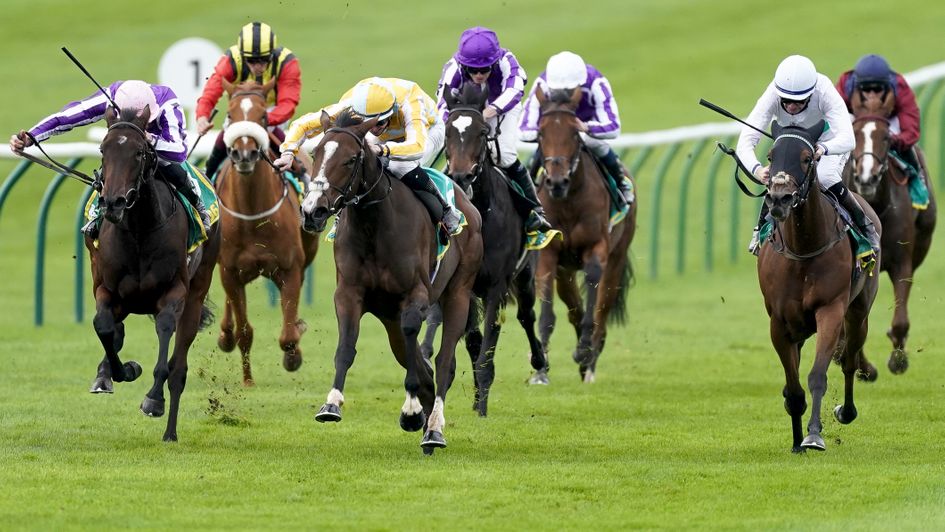 Pretty Gorgeous in Fillies' Mile action