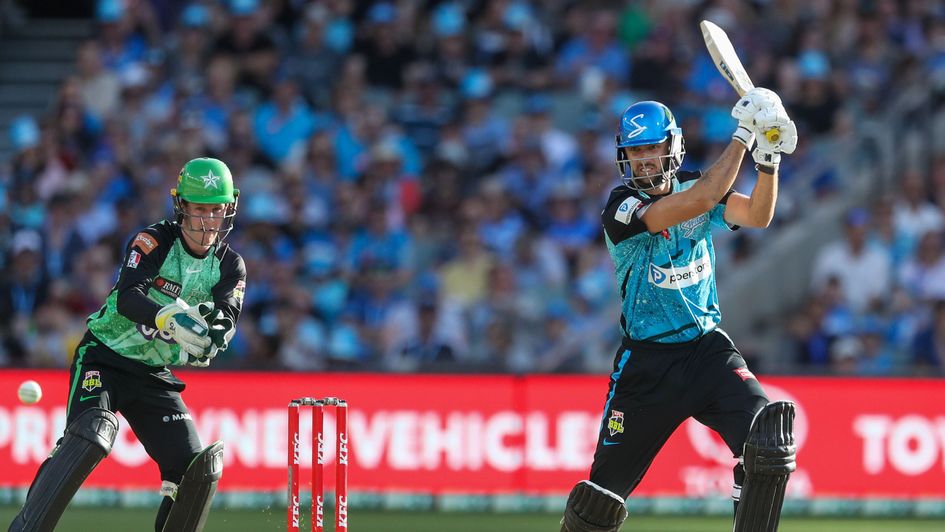 Matt Short on the charge for Adelaide Strikers