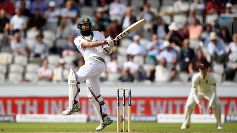 Hashim Amla pulls at Old Trafford