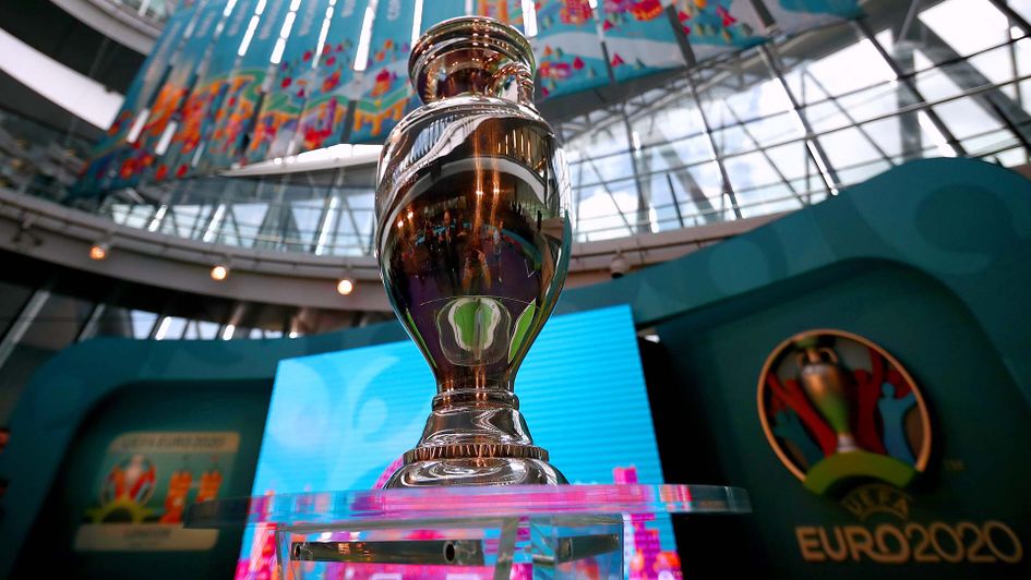 The European Championship trophy being played for at Euro 2020